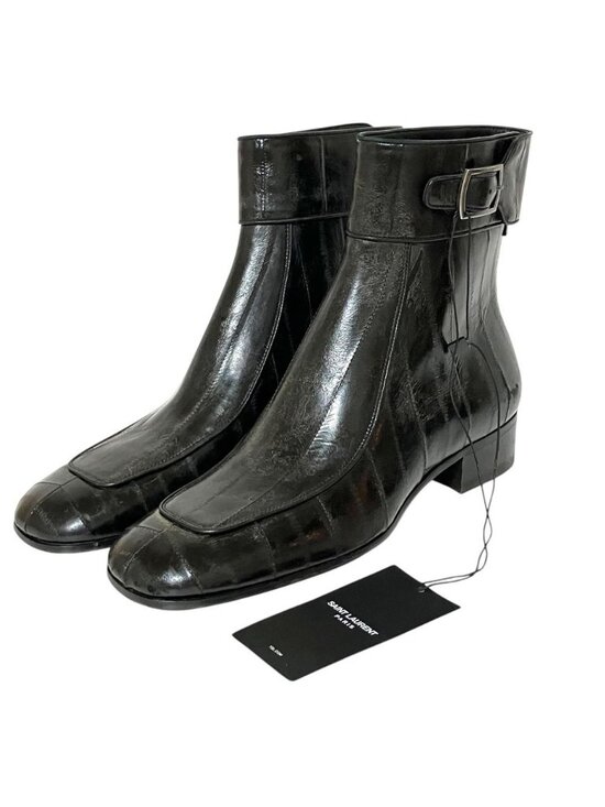 Saint Laurent Paris Miles Ankle Boots Leather Short 43 Black main image 12